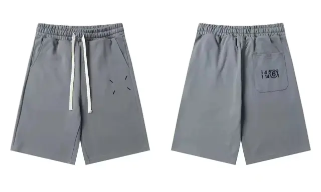 Maison Margiela Number Logo Sweat Shorts Light Grey