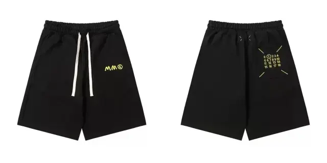 MM6 Maison Margiela Number Logo Sweat Shorts Black