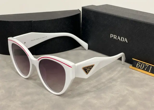 Prada Cat-Eye Sunglasses White Red