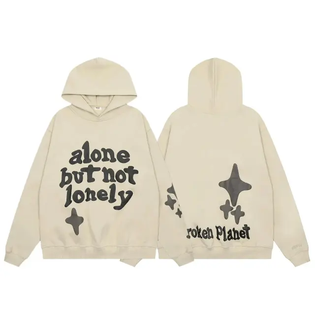 Broken Planet Alone But Not Lonely Hoodie Cream