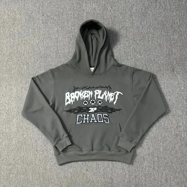 Broken Planet Chaos Grey Hoodie