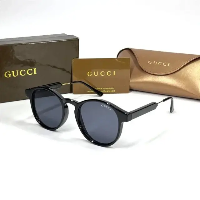 Gucci Round Frame Sunglasses Black