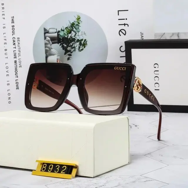 Gucci Square Sunglasses Dark Brown Gradient