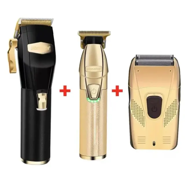 Ubeator Hair Clipper Trimmer and Shaver Set Black Gold