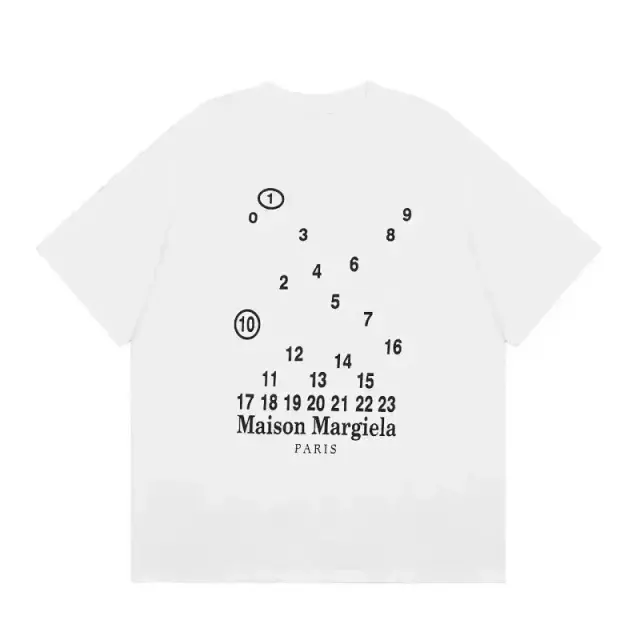 Maison Margiela Numeric Chart T-Shirt White