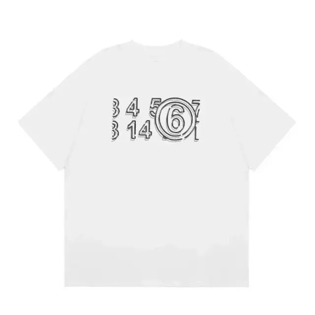 MM6 Maison Margiela Outline Number Sequence T-Shirt White