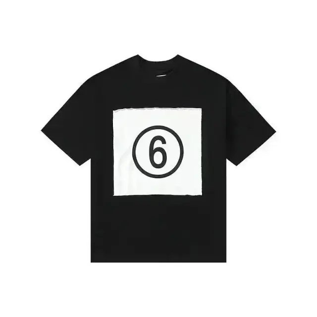 MM6 Maison Margiela Number Logo Patch T-Shirt Black