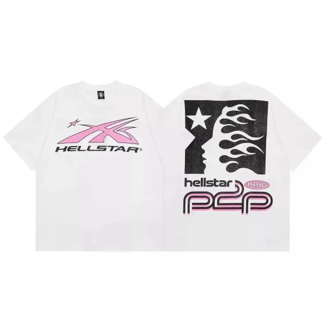 Hellstar P2P T-Shirt White Pink