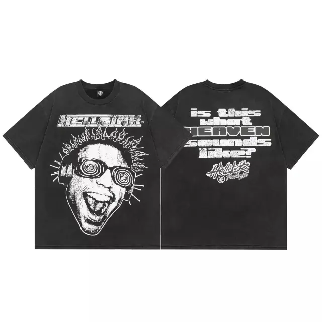 Hellstar Is This What Heaven Sounds Like T-Shirt Washed Black