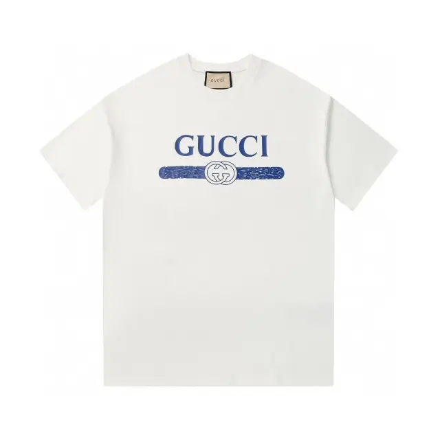 Gucci Distressed Web Stripe T-Shirt Off White