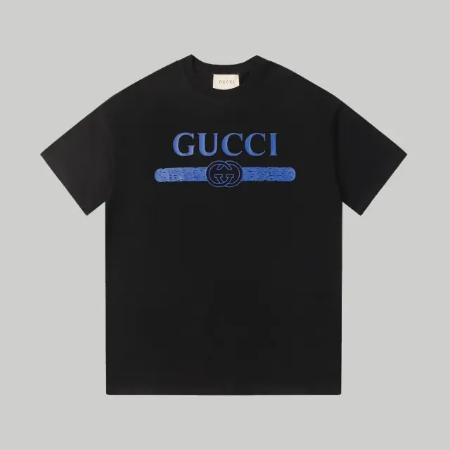 Gucci Distressed Web Stripe T-Shirt Black
