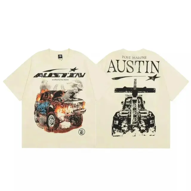 Hellstar Austin Post Malone T-Shirt Off White