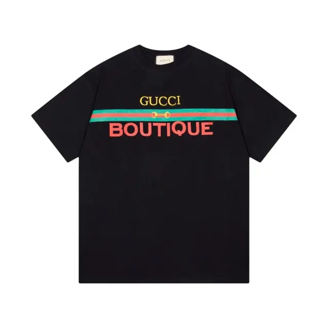 Gucci Black Boutique Stripe T-Shirt