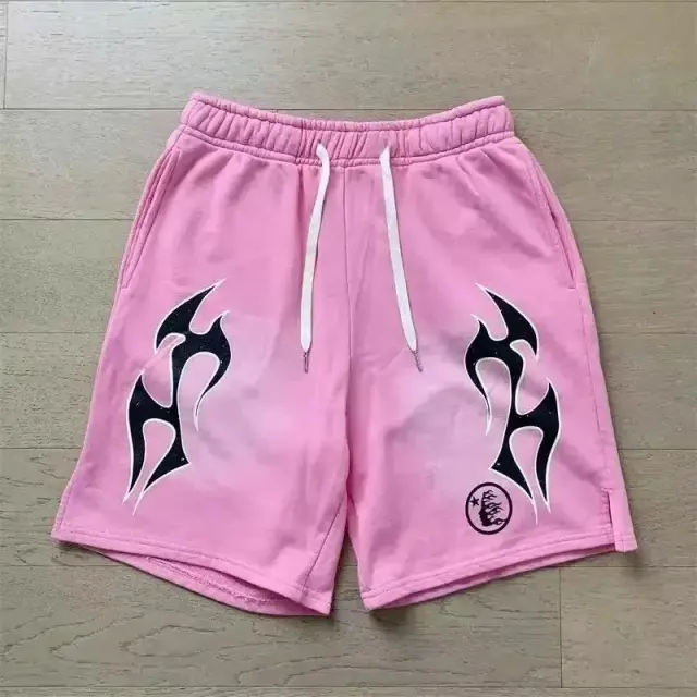 Hellstar Flame Shorts Pink