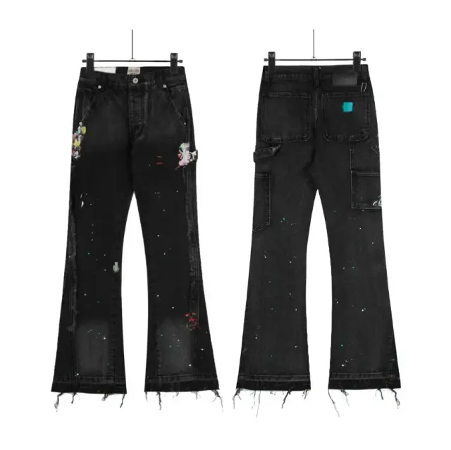 Gallery Dept. La Flare Painted Jeans Black