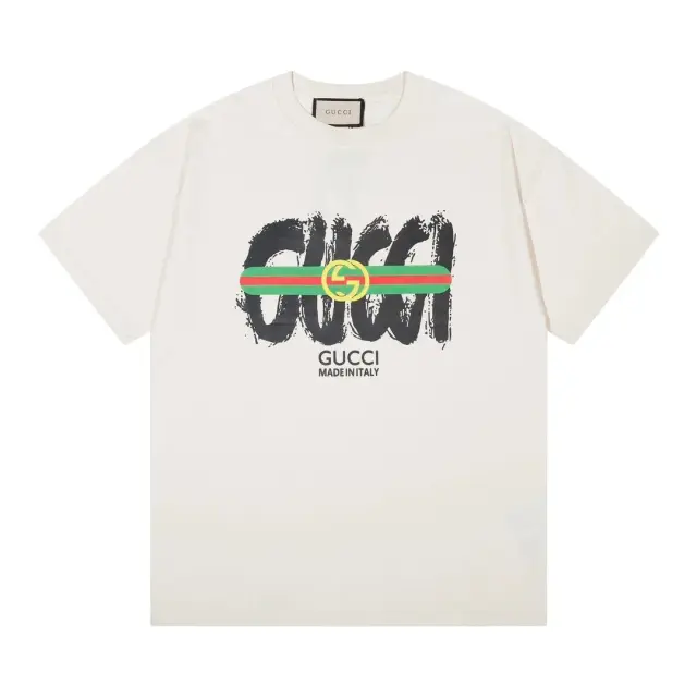 Gucci Brushstroke Web Stripe Off-White T-Shirt
