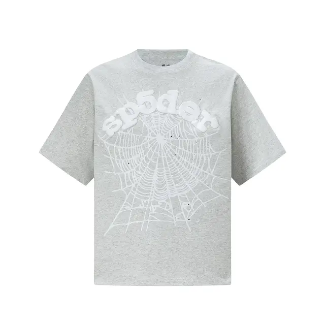 SP5DER Web Print T-Shirt Heather Grey