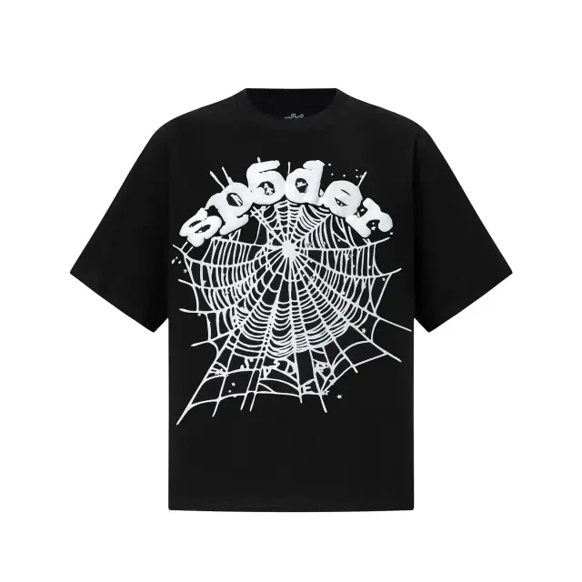 SP5DER Web Print T-Shirt Black
