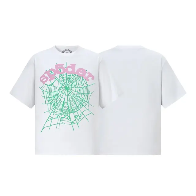 SP5DER Web Print T-Shirt White Green