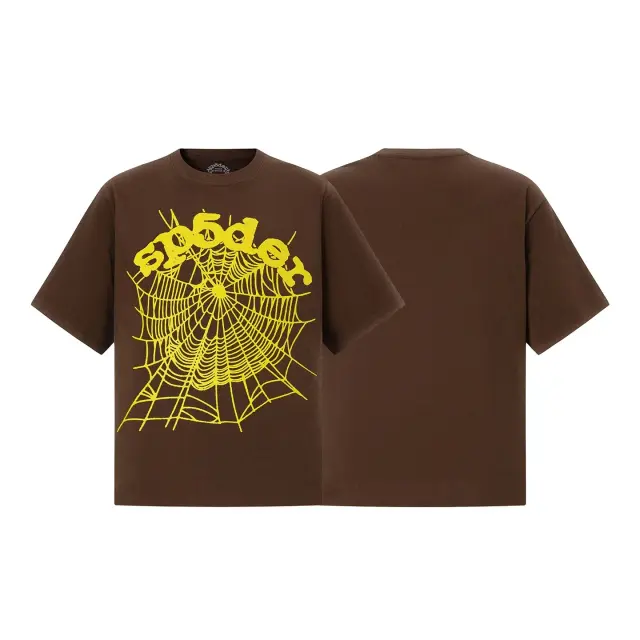 Sp5der Web Logo Tee Brown