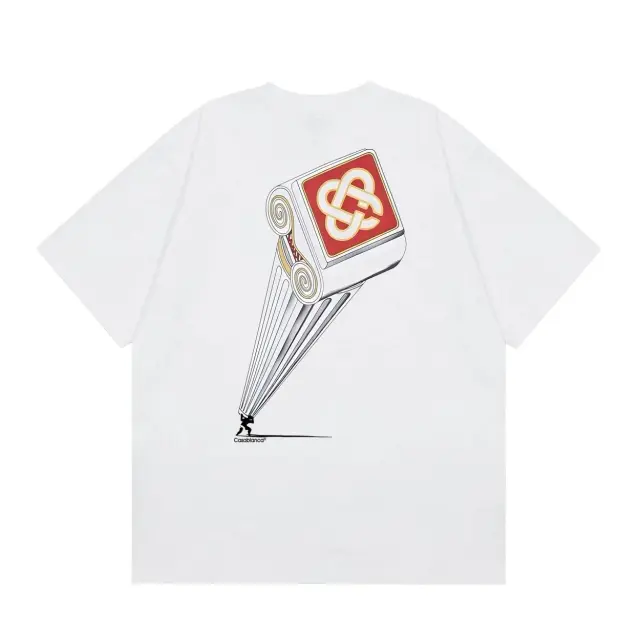 Casablanca Pillar Graphic T-Shirt White