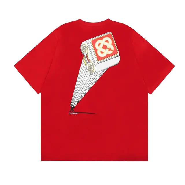 Casablanca Pillar Graphic T-Shirt Red