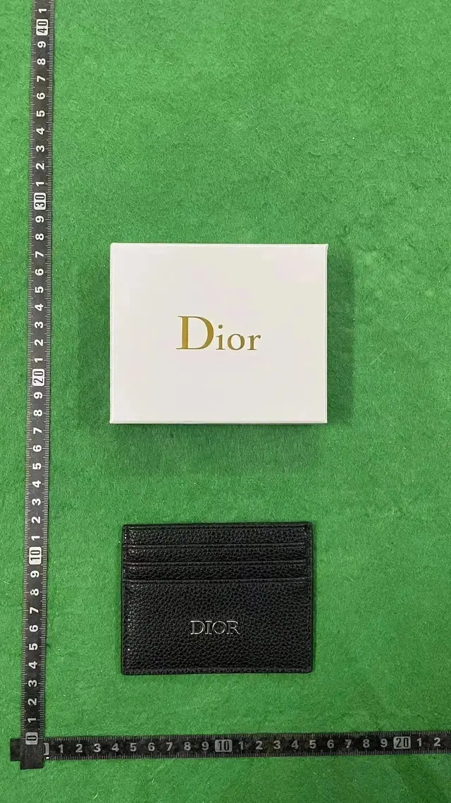 Dior Grained Leather Card Holder Black