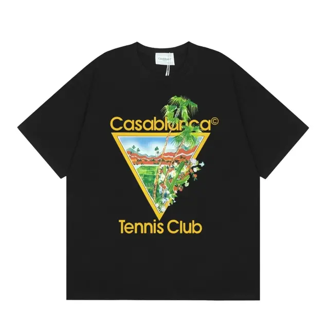 Casablanca Tennis Club Triangle Tee Black