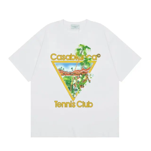 Casablanca Tennis Club Triangle Tee White