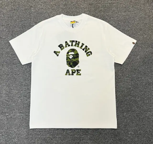 A Bathing Ape Arch Logo Camo T-Shirt White
