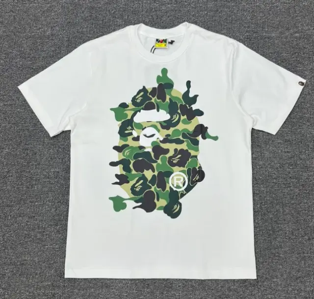 A Bathing Ape Camo Ape Head T-Shirt White