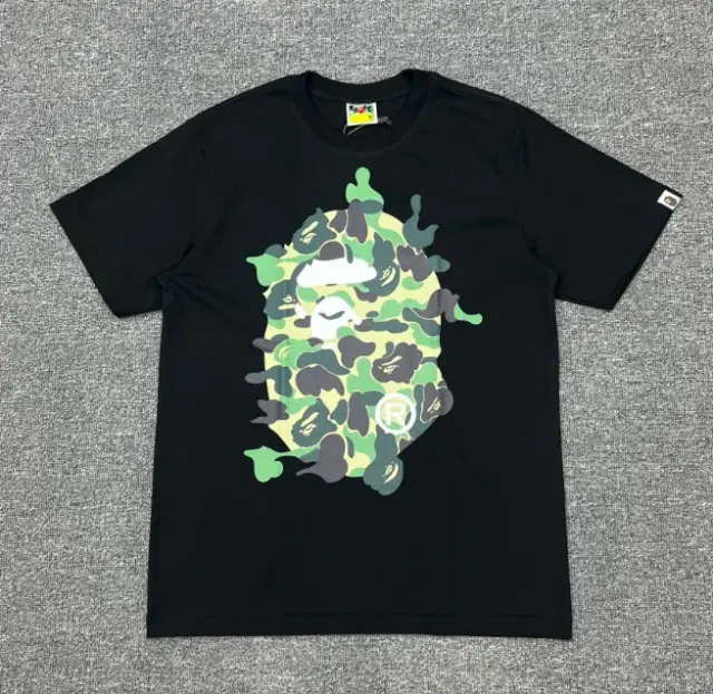 A Bathing Ape Camo Ape Head T-Shirt Black