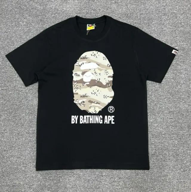 A Bathing Ape Camo Ape Head T-Shirt Black