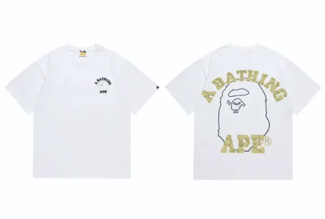 A Bathing Ape Camo Ape Head White T-Shirt