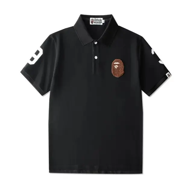 A Bathing Ape Ape Head Polo Black