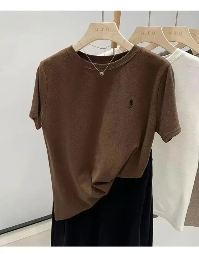 Polo Ralph Lauren Embroidered Pony T-Shirt Brown