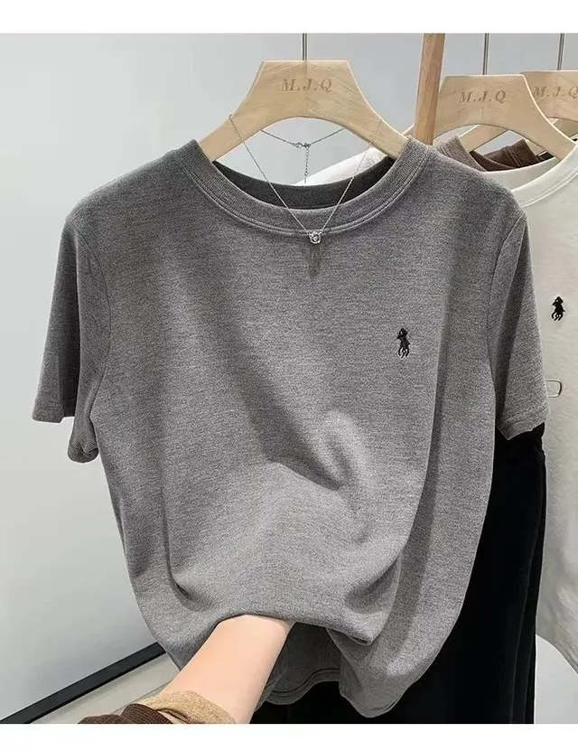 Polo Ralph Lauren Embroidered Pony T-Shirt Grey