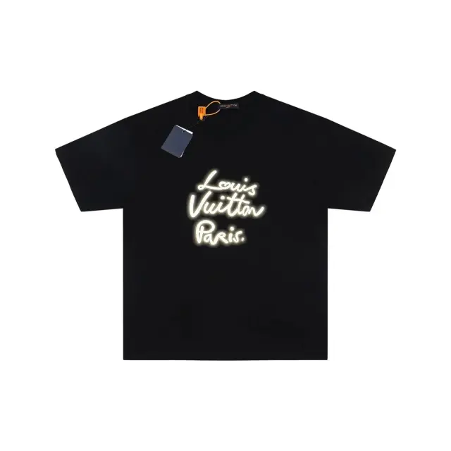 Louis Vuitton Neon Signature Black T-Shirt