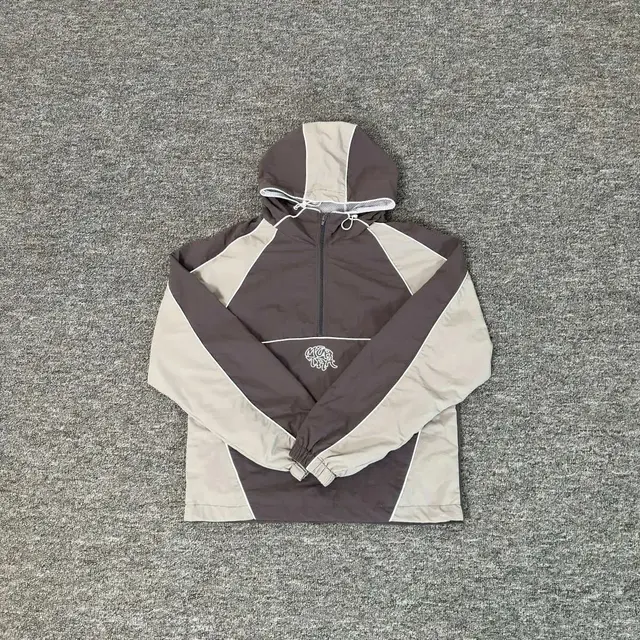 Muertra Brown Half Zip Hoodie