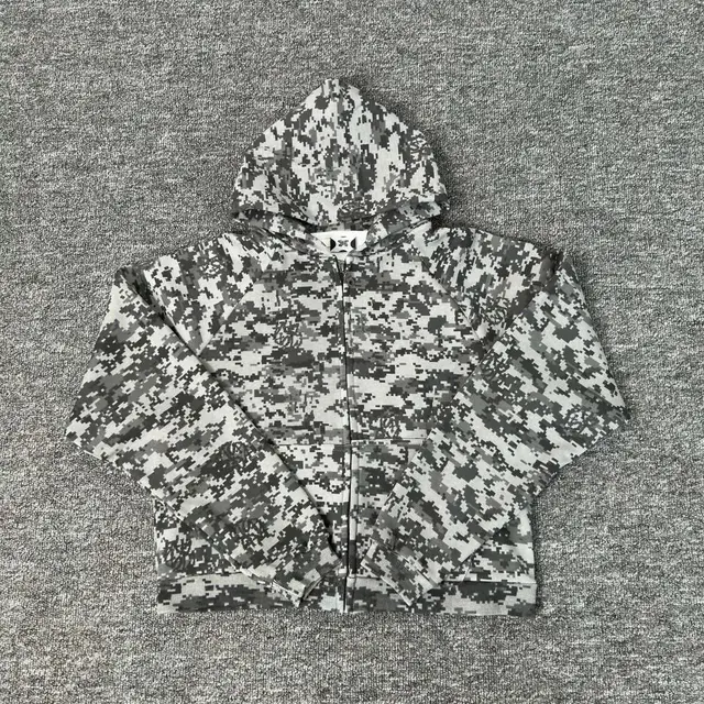 Muertra Gray Digital Camouflage Zip Hoodie