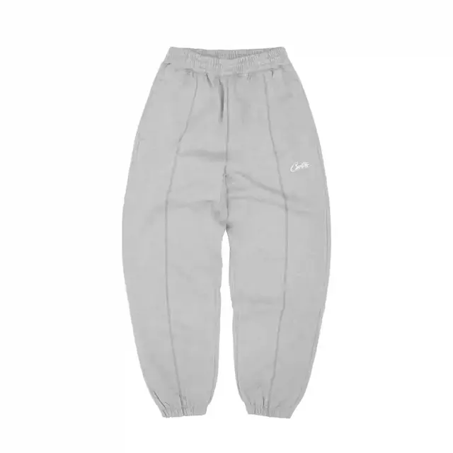 Corteiz Script Cuffed Sweatpants Grey