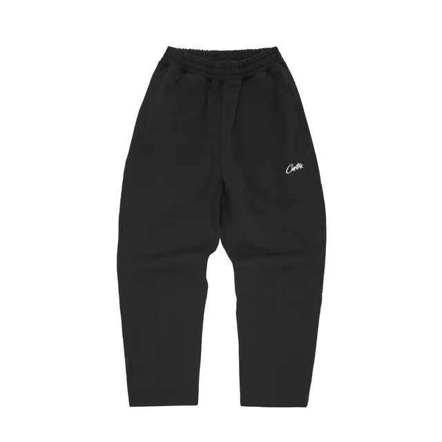 Corteiz Script Straight Leg Sweatpants Black
