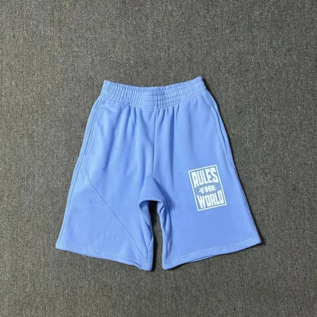 Corteiz Rules The World Sweat Shorts Sky Blue