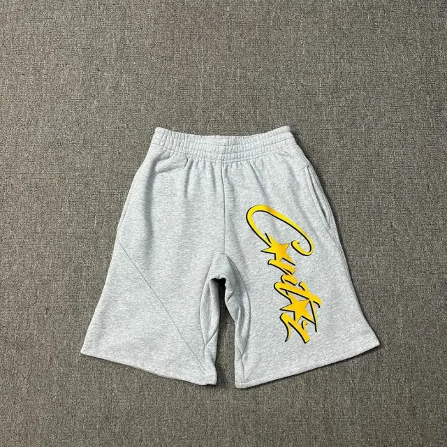 Corteiz Starz Sweatshorts Grey Yellow