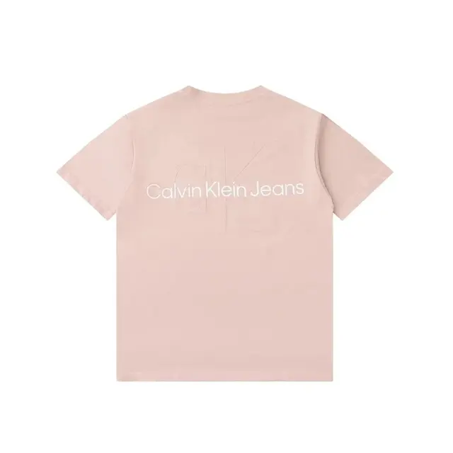 Calvin Klein Jeans Embossed Monogram Back Logo T-Shirt Light Pink