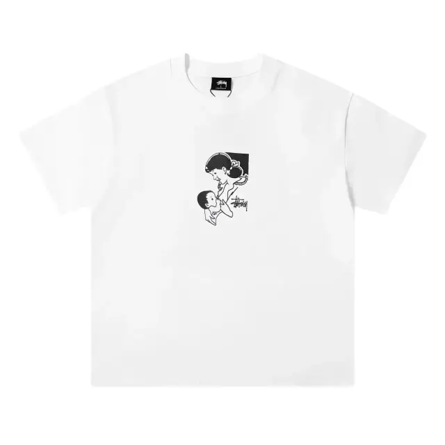 Stussy Mother and Child T-Shirt White Black
