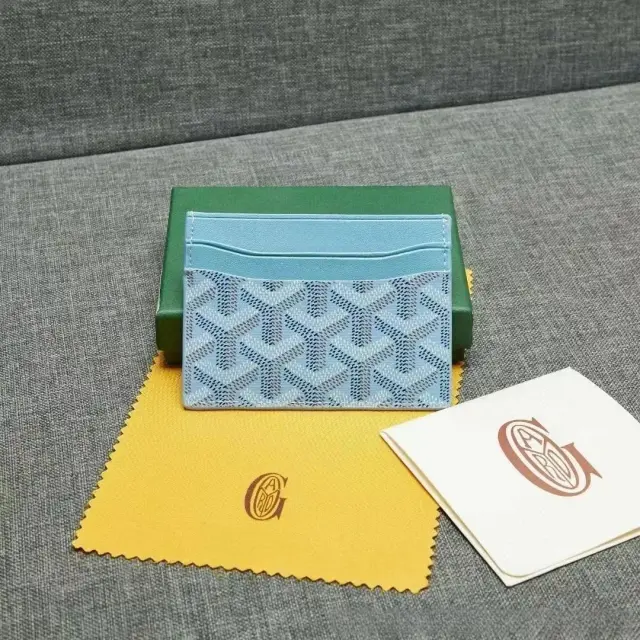 Goyard Saint Sulpice Card Holder Sky Blue