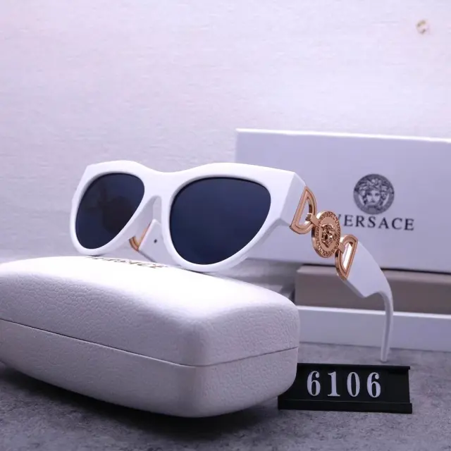 Versace Medusa Cat-Eye Sunglasses White