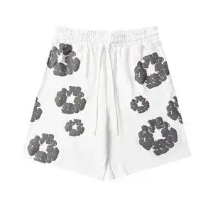 Denim Tears Cotton Wreath Shorts White Black