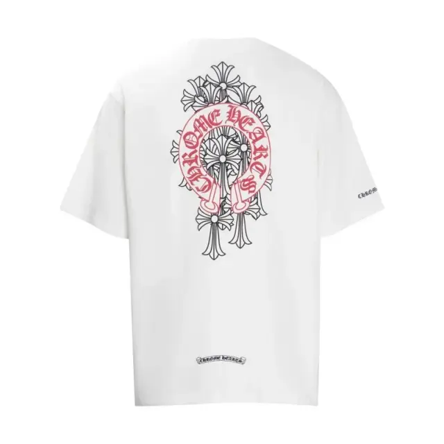Chrome Hearts Horseshoe Cemetery Cross T-Shirt White